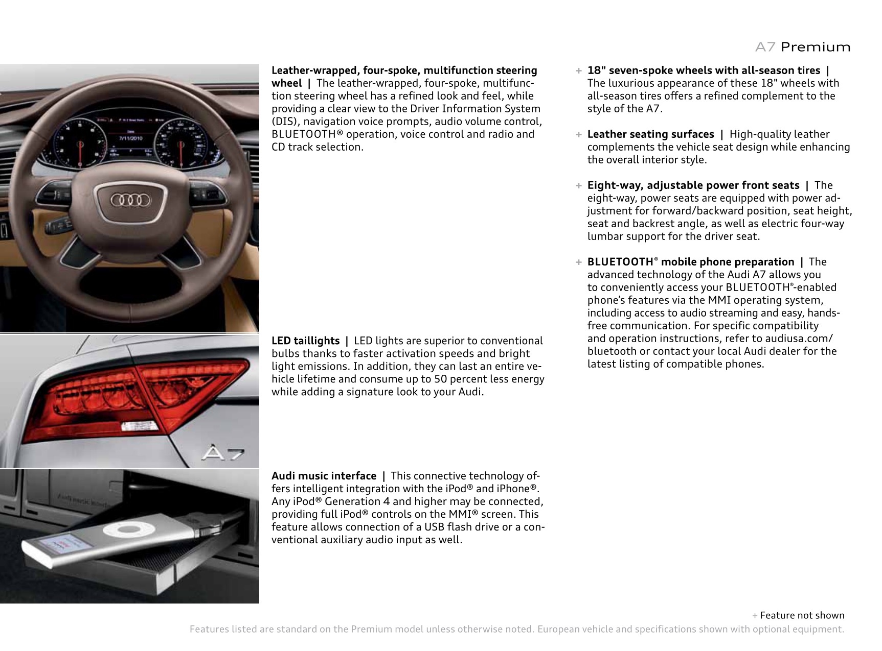 2012 Audi A7 Brochure Page 42